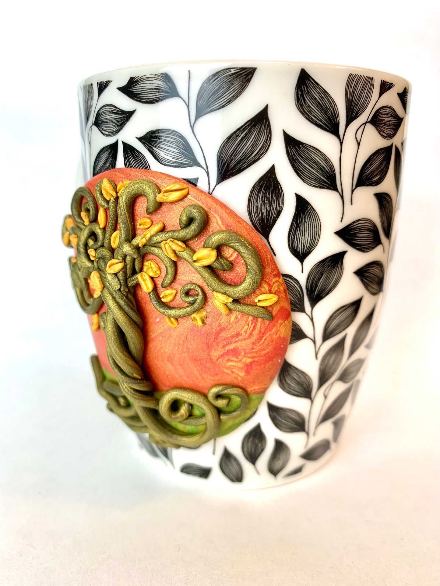 Mug arbre de vie automnale à feuille jaune