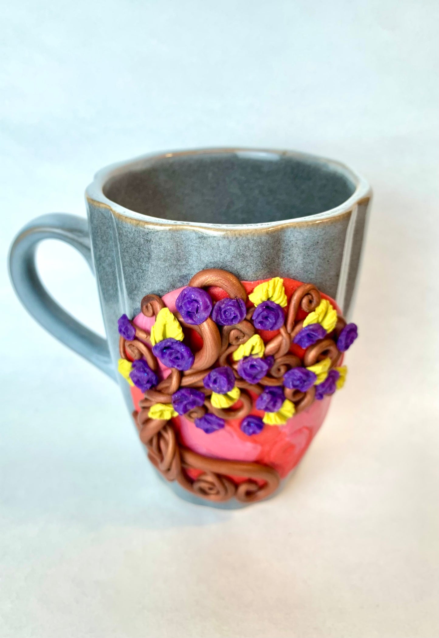 Mug arbre de vie du printemps et fleurs violette