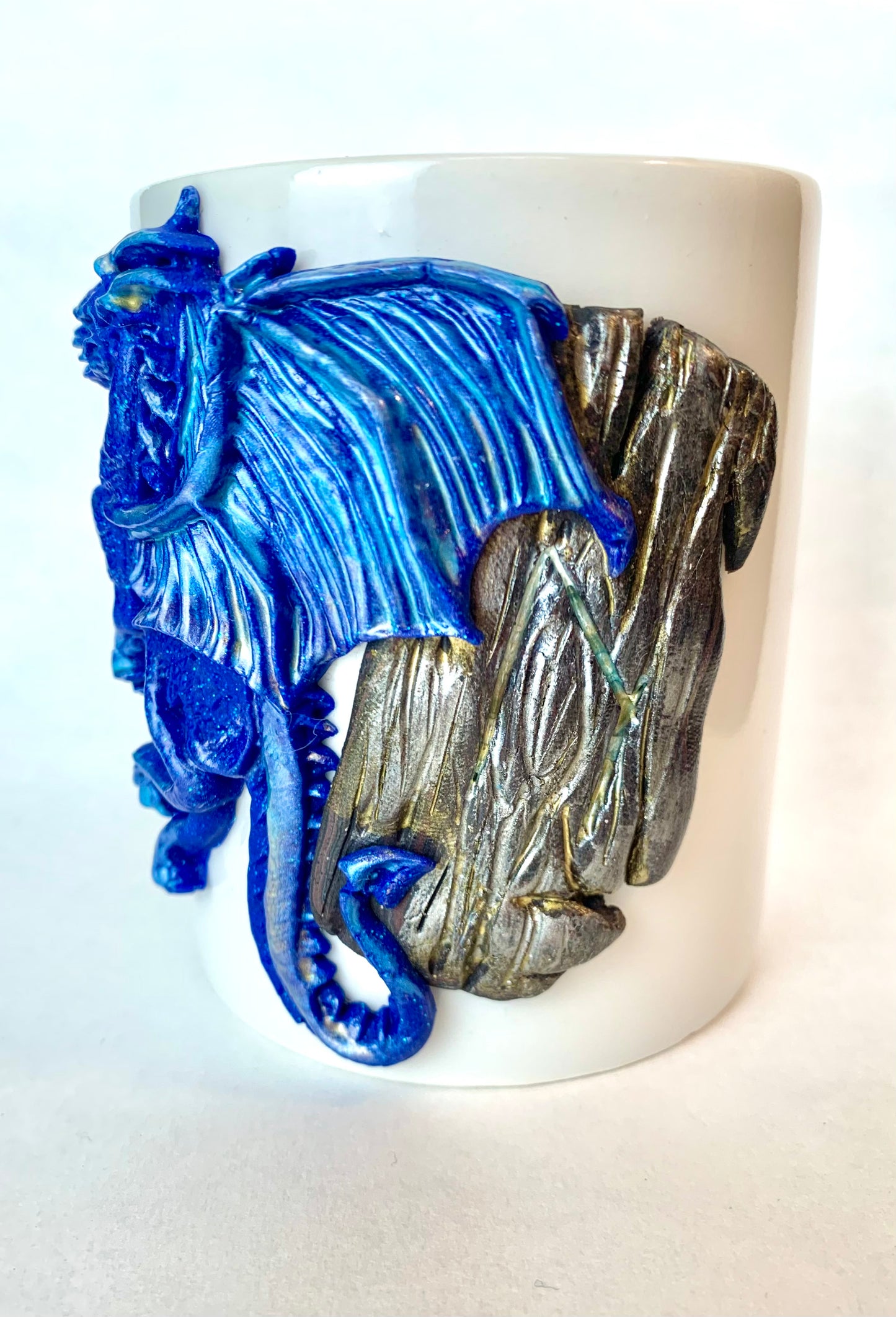 Mug dragon bleu et rune viking URUZ