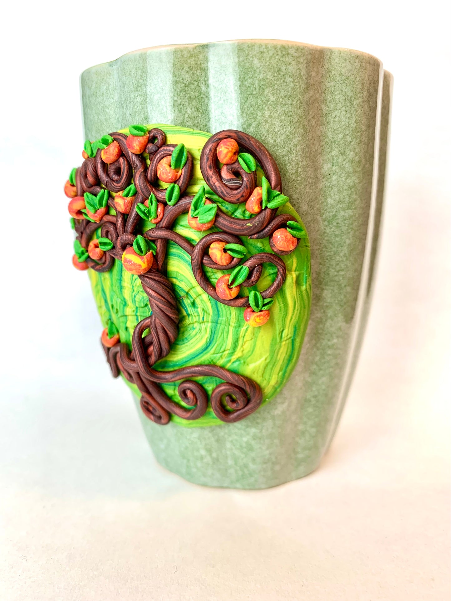 Mug arbre de vie d’été et ses pommes oranges