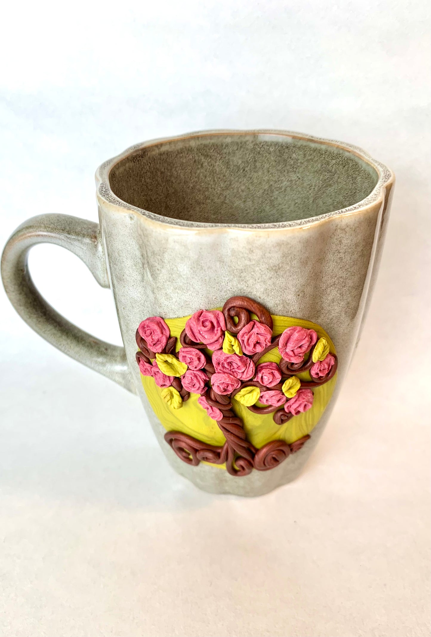Mug arbre de vie du printemps à fleurs roses