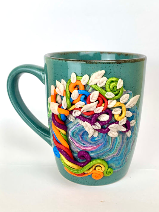 Mug arbre de vie arc en ciel