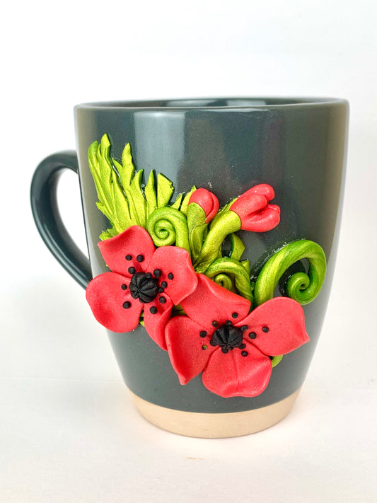 Mug coquelicots romantique