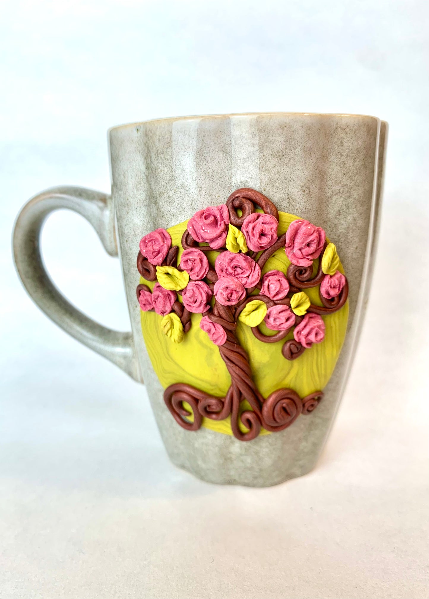 Mug arbre de vie du printemps à fleurs roses
