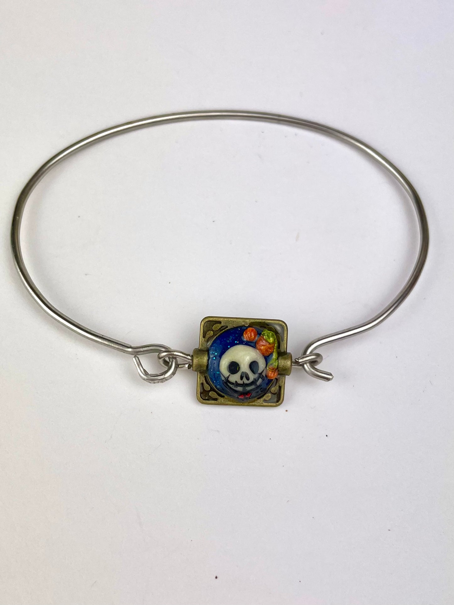 Bracelet Jack en argent avec cabochon en pâte polymère modelé à la main