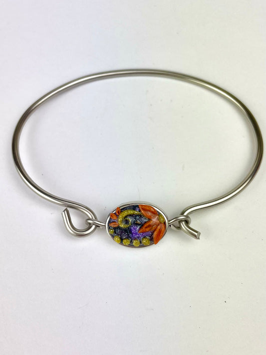 Bracelet Tropical en argent et pâte polymère fait main – bijou artisanal français